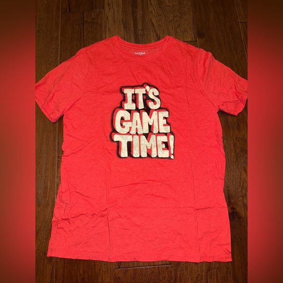 Cat & Jack Red Short Sleeve Tee Bold Design - Picture 1 of 3